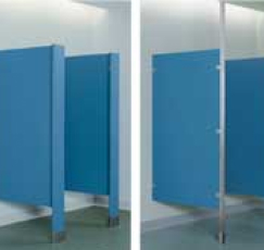 Bobrick Toilet Partitions sold by J. Laurenzo Specialties - Restromm Dividers and Urinal Screens