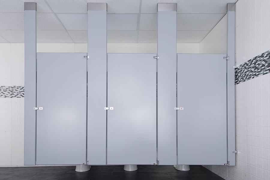 Metpar Powder Coated Toilet Partition Mounting Styles Sold by J. Laurenzo Specialty Products
