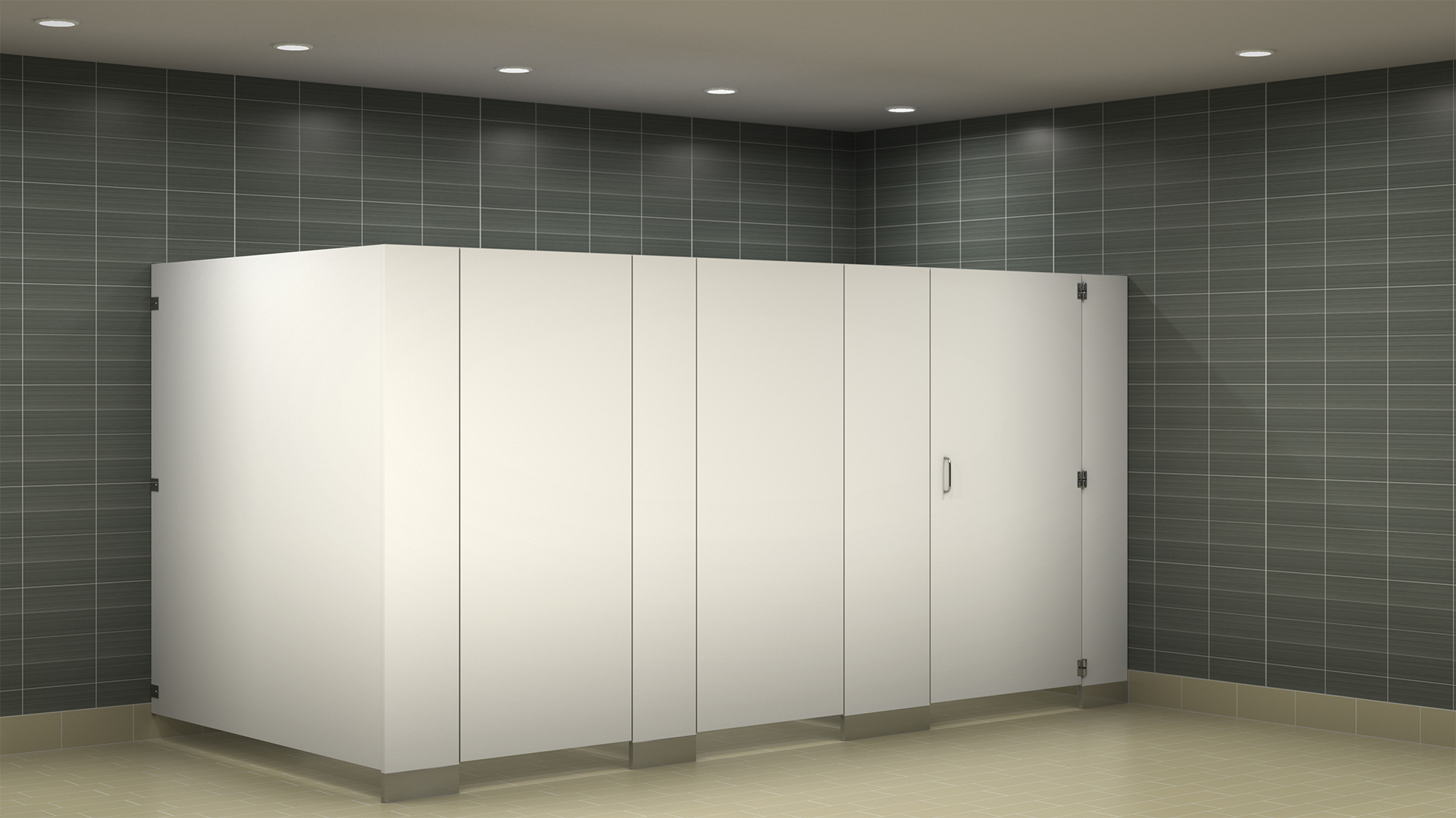 Bobrick SierraSeries Floor Anchored Toilet Partitions sold by J. Laurenzo Specialties
