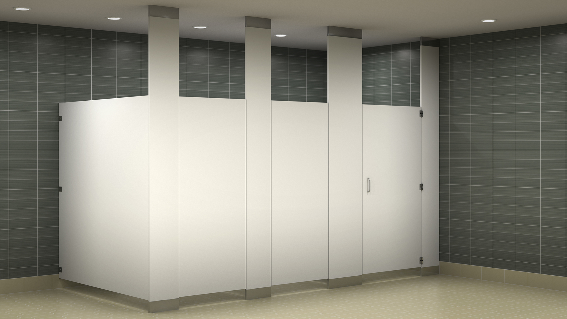 Bobrick SierraSeries Floor to ceiling Toilet Partitions sold by J. Laurenzo Specialties