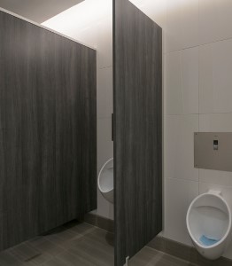 Bobrick PRIVADA® Urinal Cubicles sold by J. Laurenzo Specialties