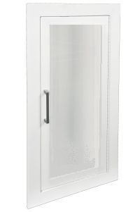 Ambassador Series Steel Cabinet with Full Clear Acrylic Window & Flat Trim, Fully Recessed 5.5" Depth