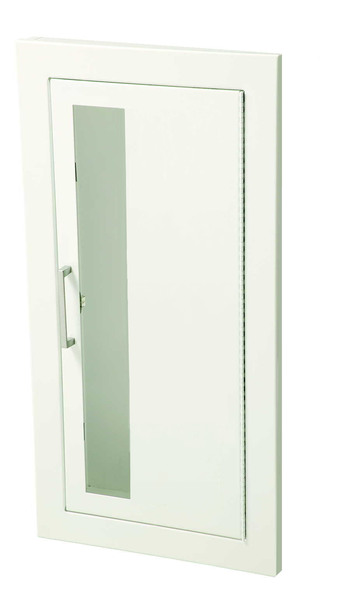 Ambassador Series Steel Cabinet with Vertical Acrylic Window & Flat Trim, Fully Recessed 5.5" Depth