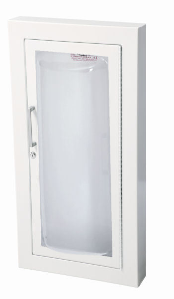 Clear Vu Series Steel Steel Cabinet with Clear Acrylic Bubble with1.5" Square Trim, Semi-Recessed