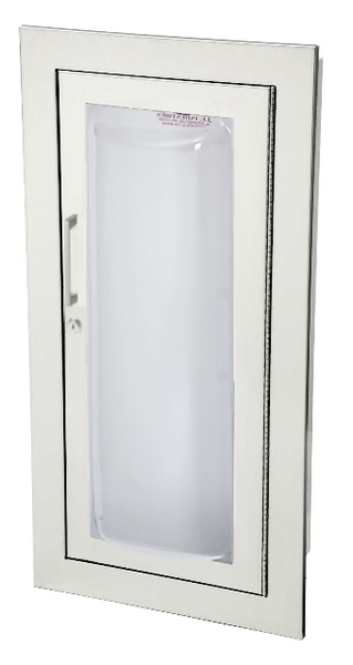 Clear Vu Series Steel Aluminum Cabinet with Clear Acrylic Bubble, Flat Trim & SAF-T-LOK, Semi-Recessed